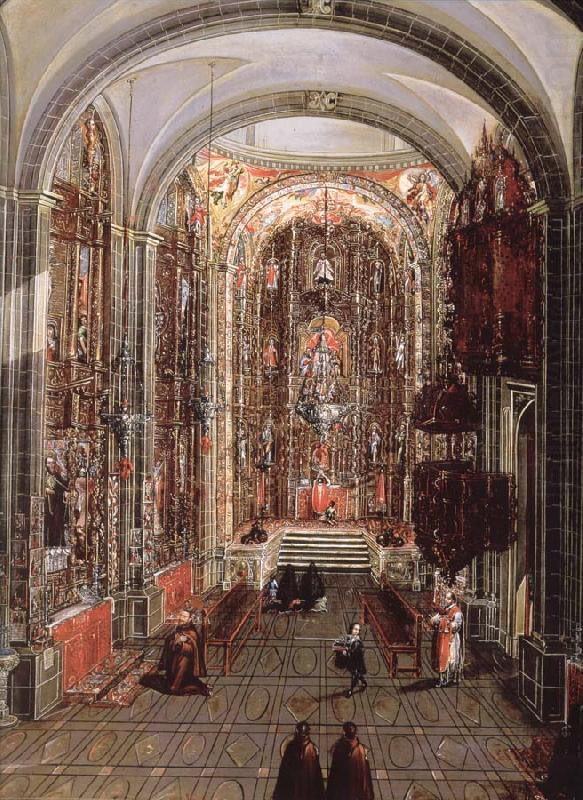 This painting Allows us to picture the interior of a church in new spain, unknow artist